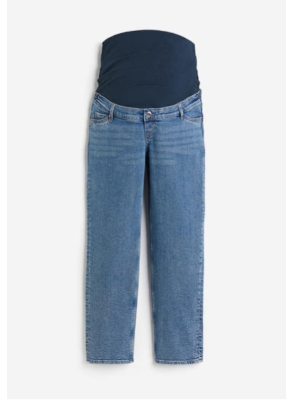 H&M MAMA Straight Ankle Jeans - Denim Blue
